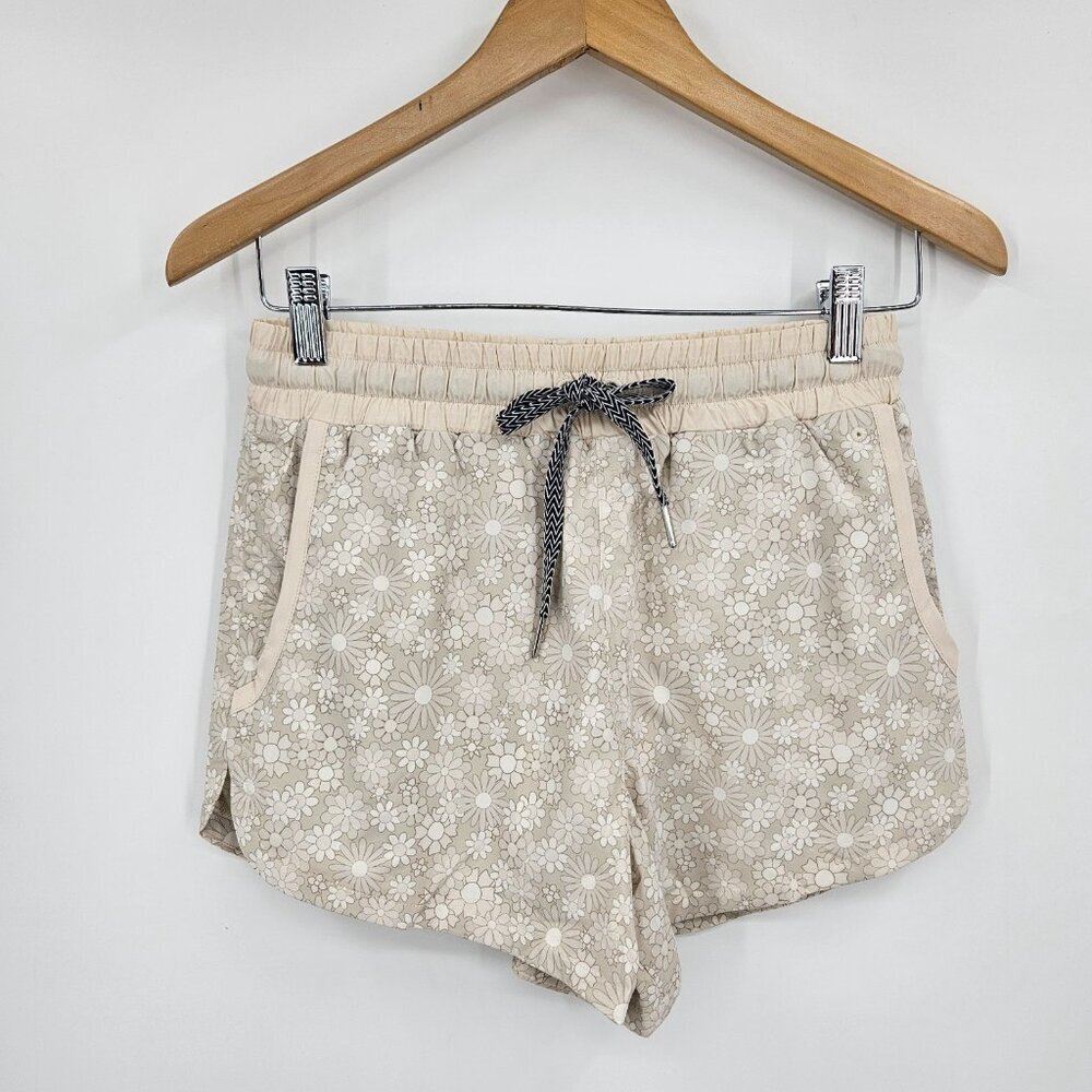 New Glyder Unstoppable Shorts Womens XS Beige Groovy Floral - Picture 2 of 6
